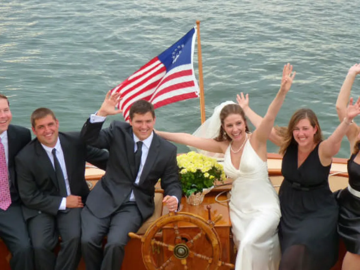 sailboat wedding party
