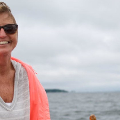 two people enjoying sailing